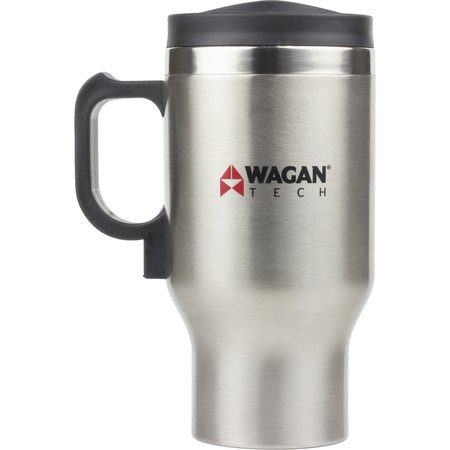Wagan Tech Deluxe Double-Wall Stainless Steel 12V Heated Travel Mug 6100